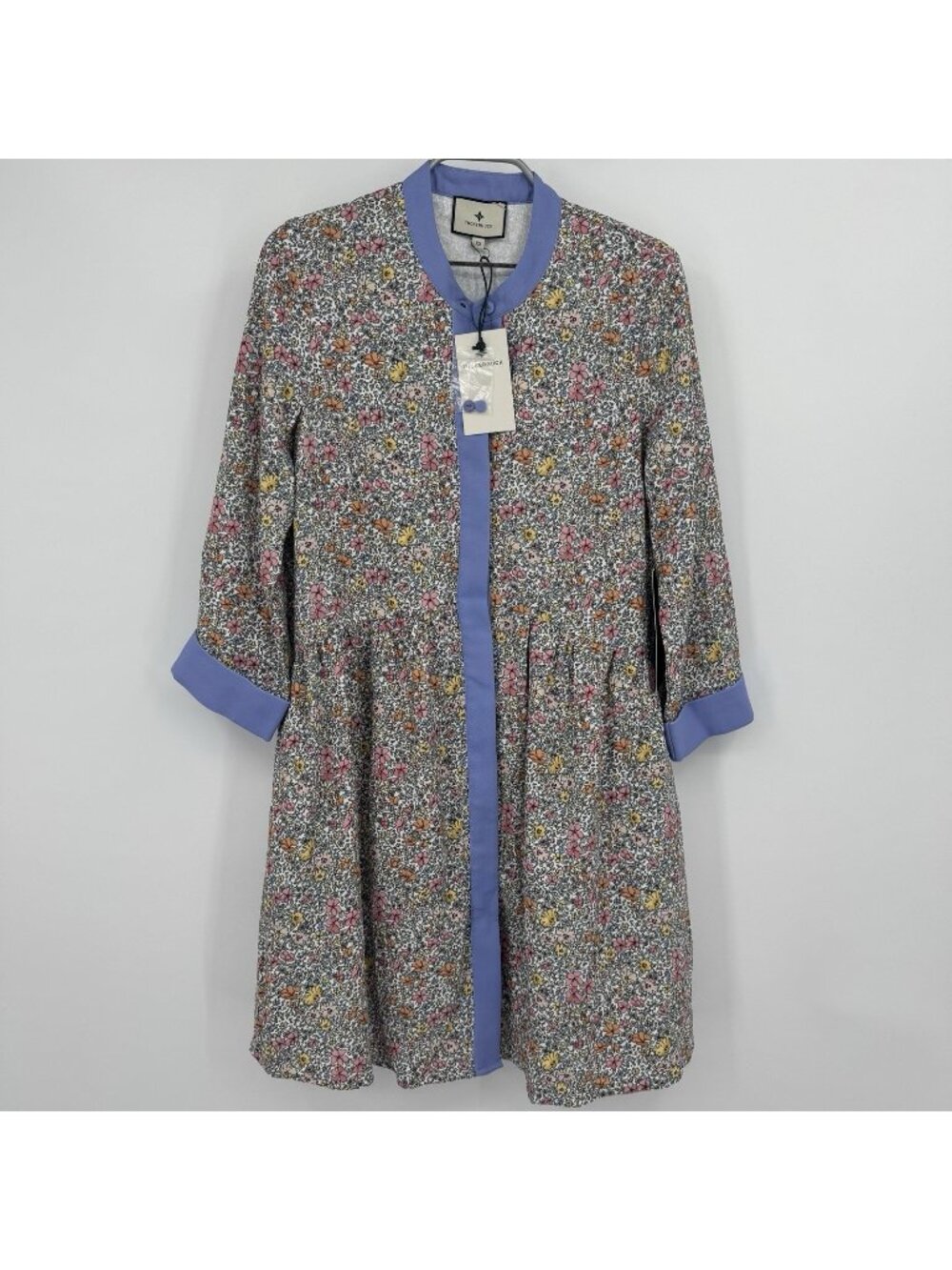 Tuckernuck Petite Poppy Floral Print Royal Shirt Dress size XS NWT *